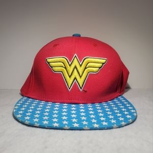 DC Comics Wonder Woman Cap Snapback Baseball Hat Flat Bill Adjustable Nice